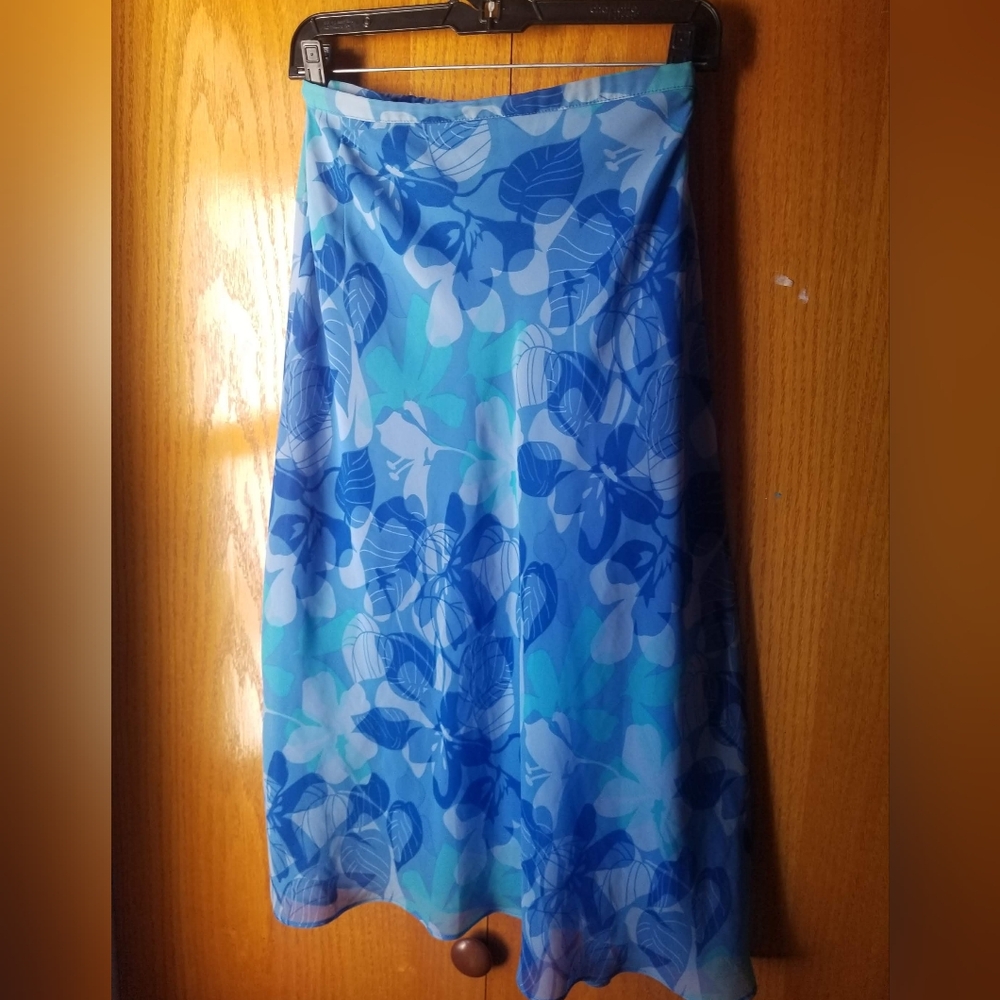 Floral Blue and Green Skirt